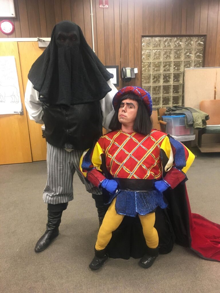 Backstage with Thelonious and Lord Farquaad